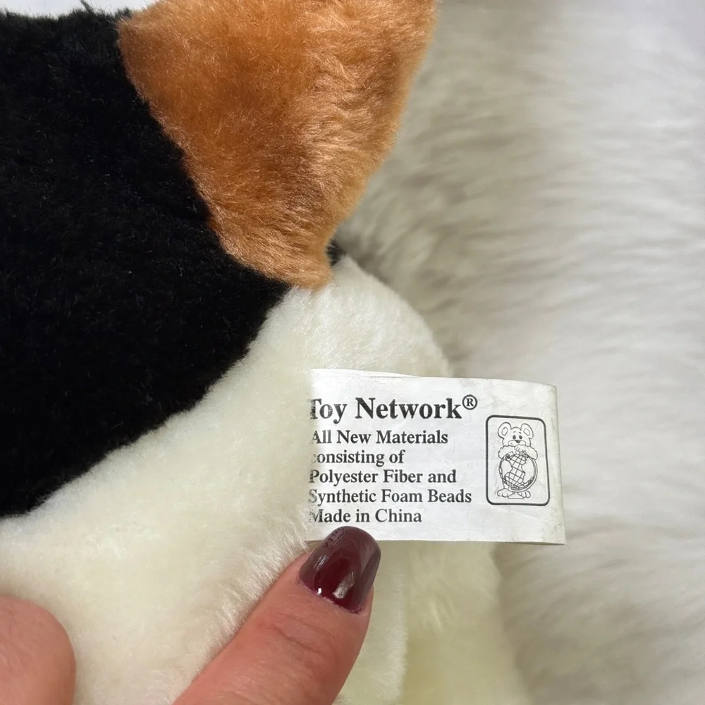 Plush Dog Toy - Brown and White
